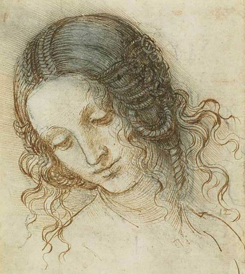 达·芬奇,《勒达的头部》,约1504-1506年 达·芬奇,《勒达的头部》,约1504-1506年