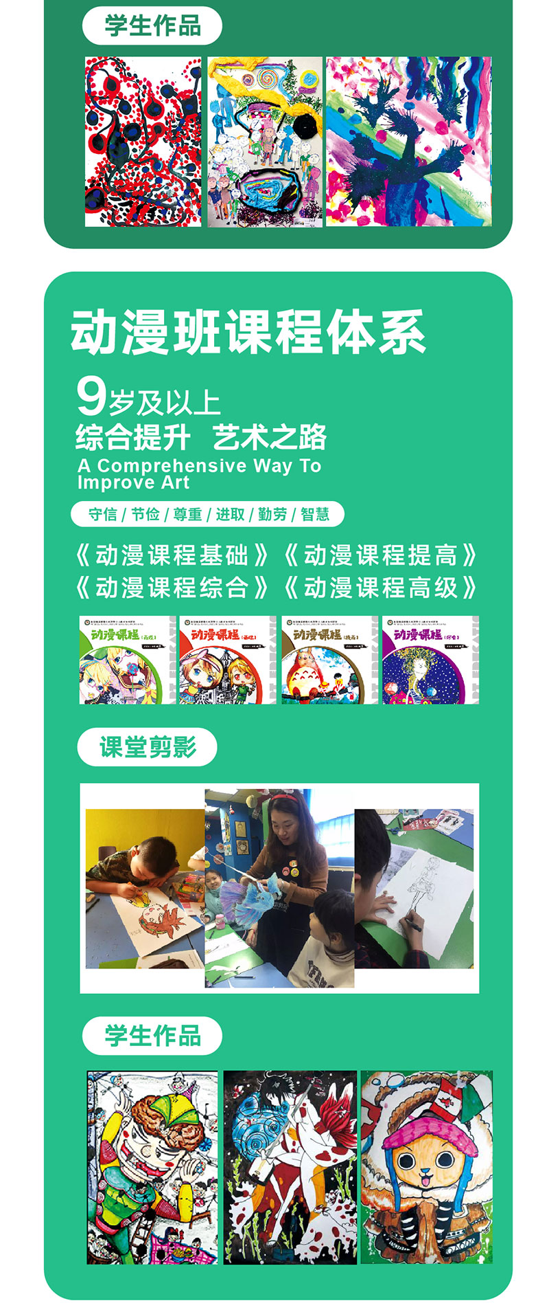 动漫班课程体系
