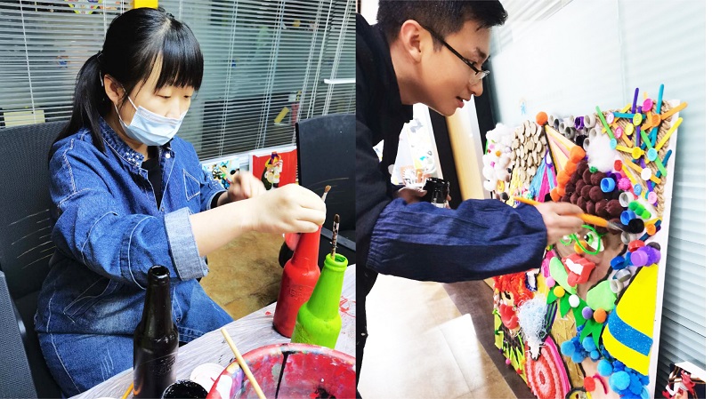 正在画画的老师