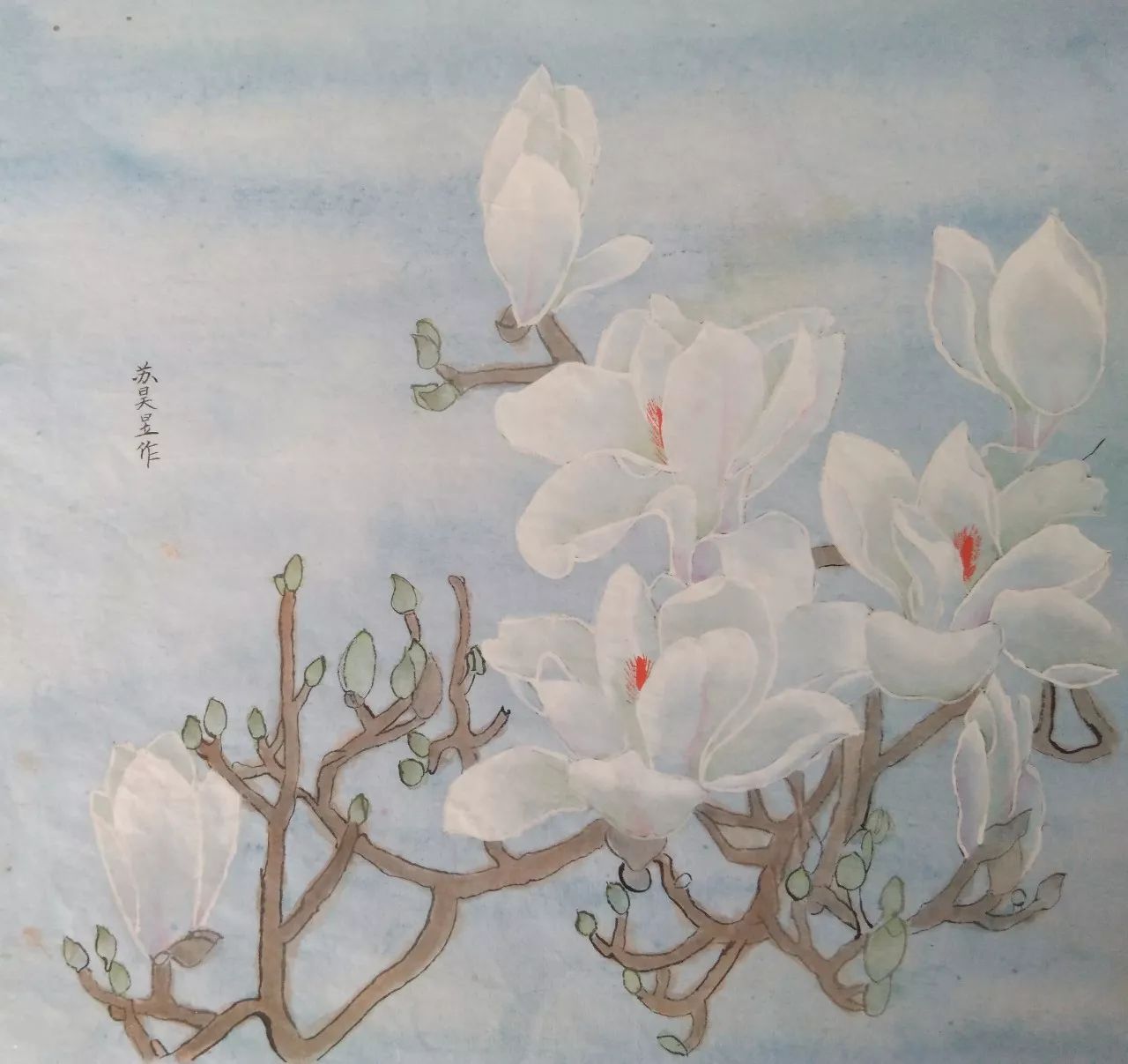 希望美术教育儿童美术作品:白 希望美术教育儿童美术作品:白