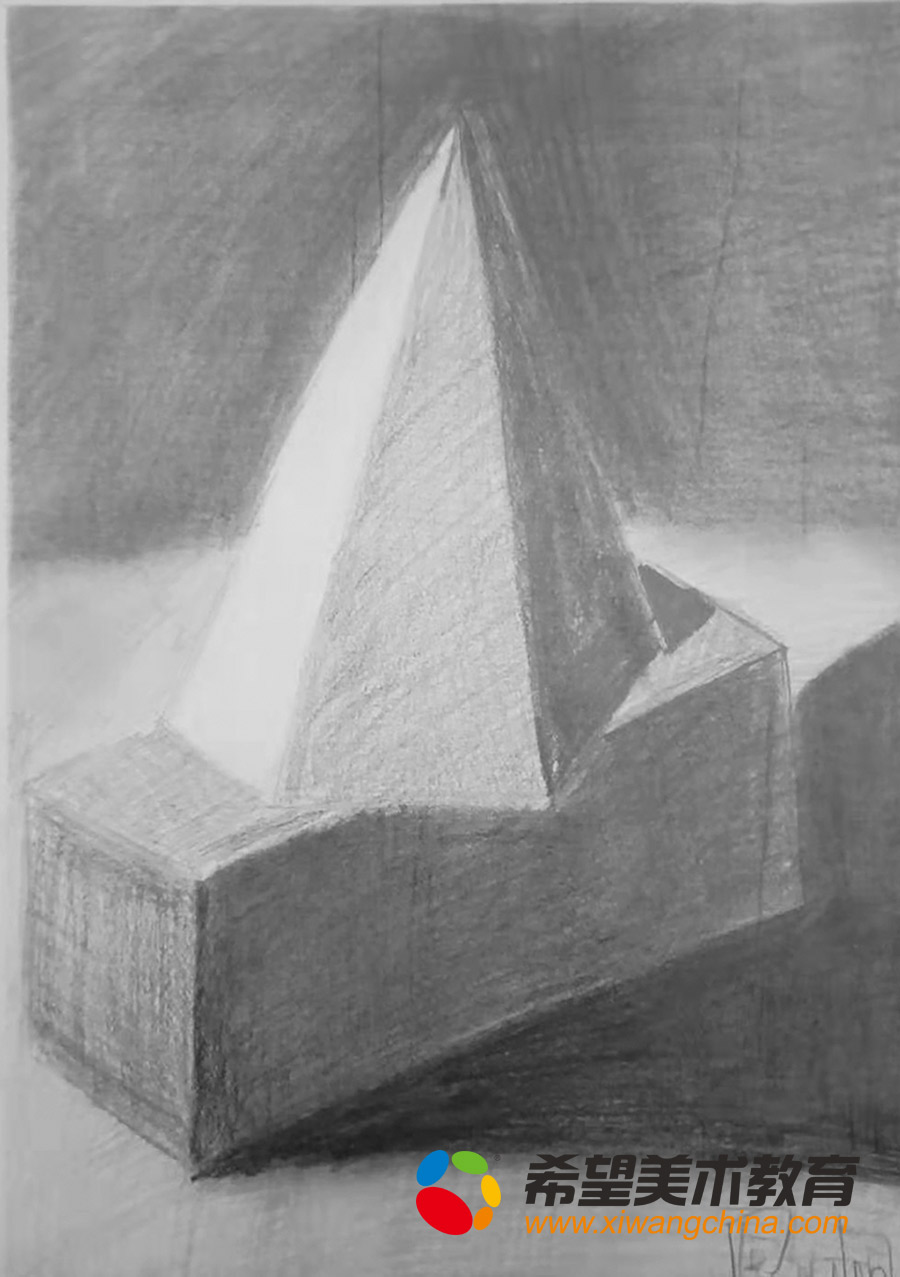 希望美术教育少儿美术作品素描几何