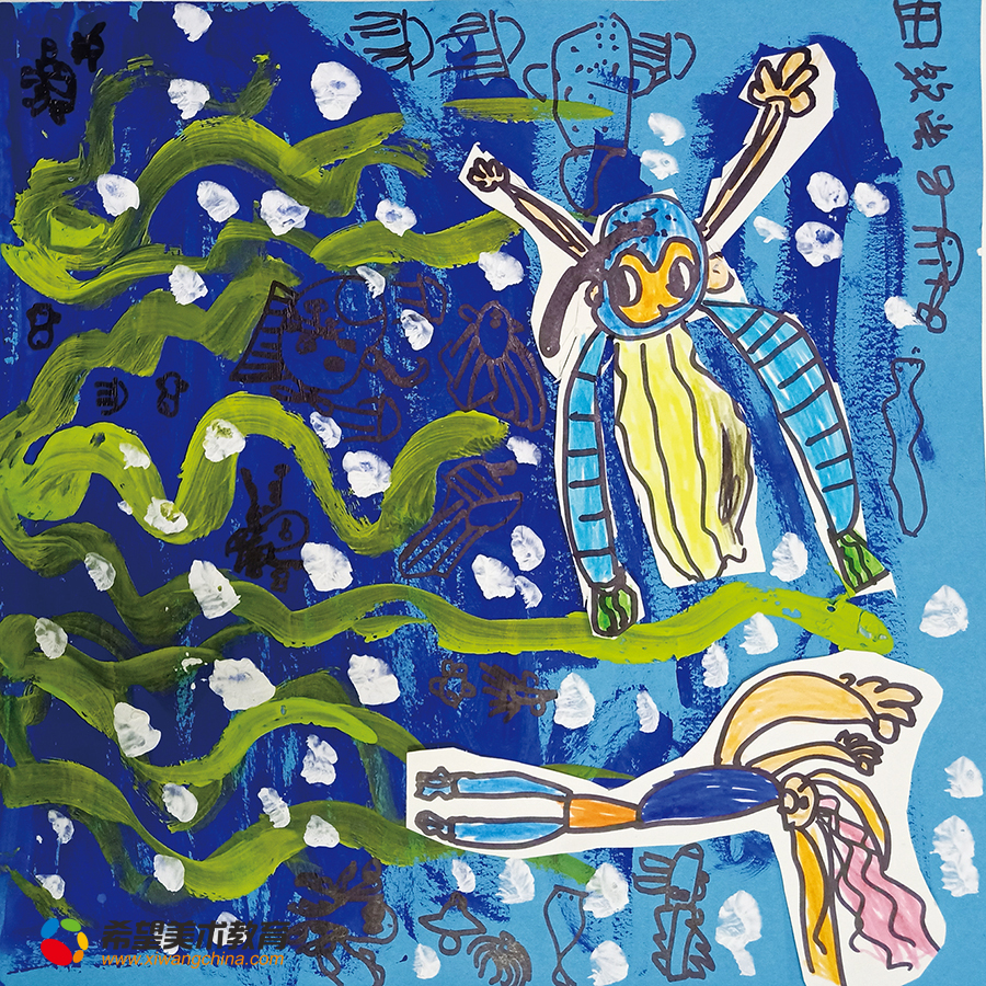 希望美术教育少儿美术作品蜻蜓