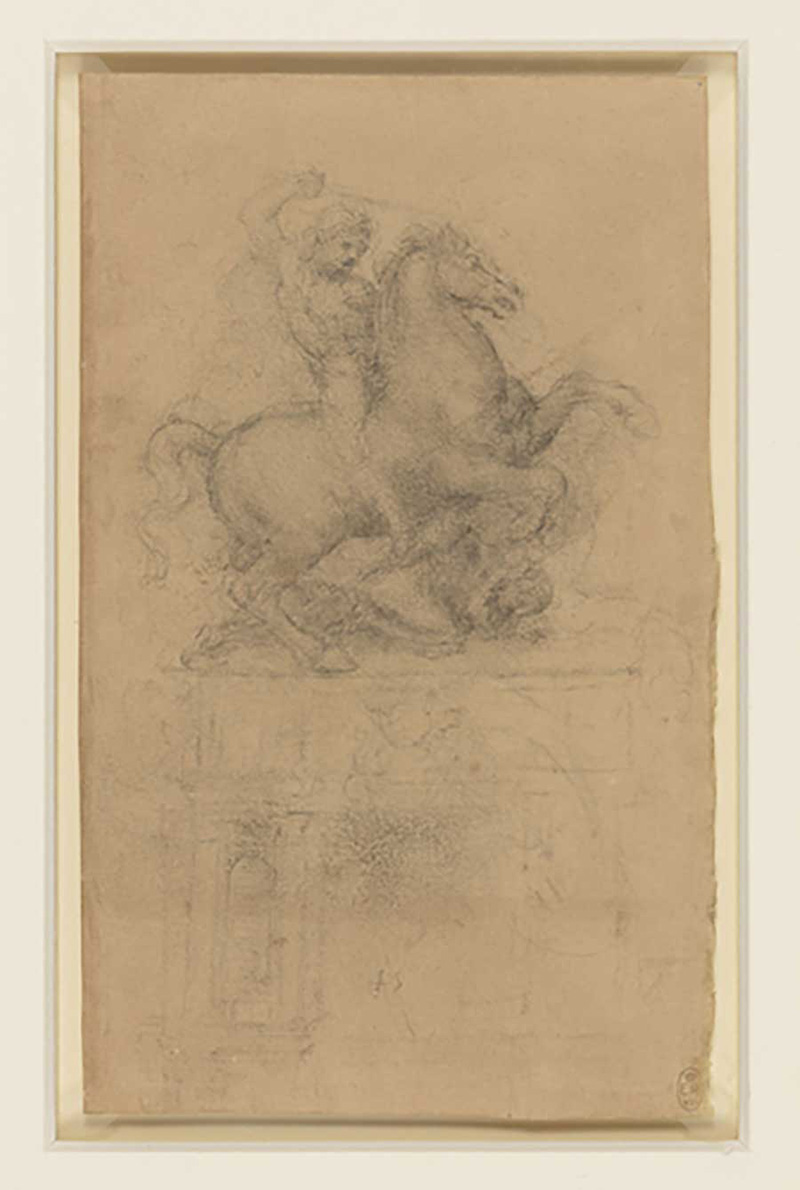 达·芬奇，《为骑马纪念碑而作》，约1517-1518年