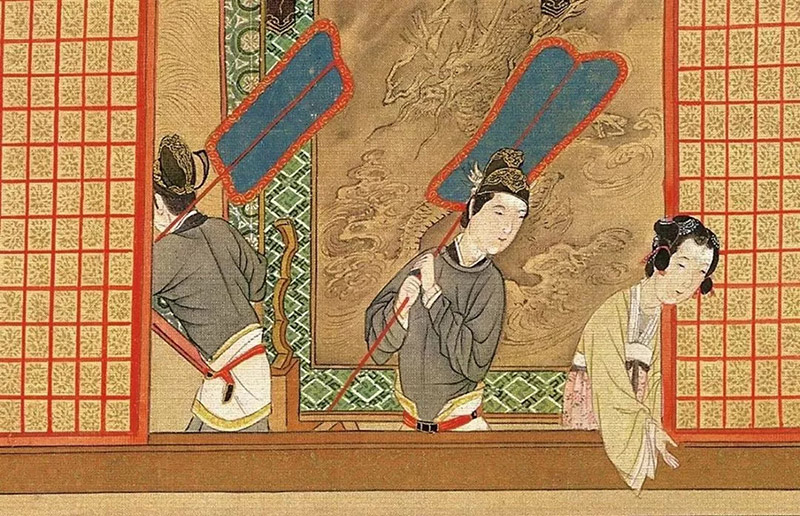 《汉宫春晓图》局部