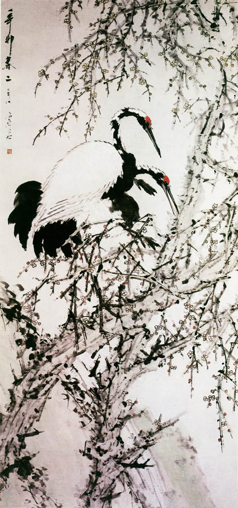 花鸟画《梅鹤图》