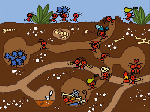 少儿美术课堂创设培养孩子想象力-实例《蚂蚁假日》