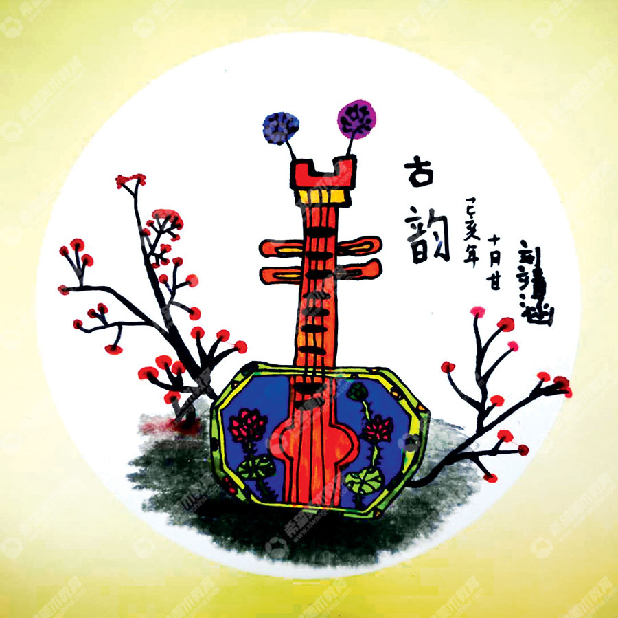 希望美术小画家刘婧涵作品《古韵》