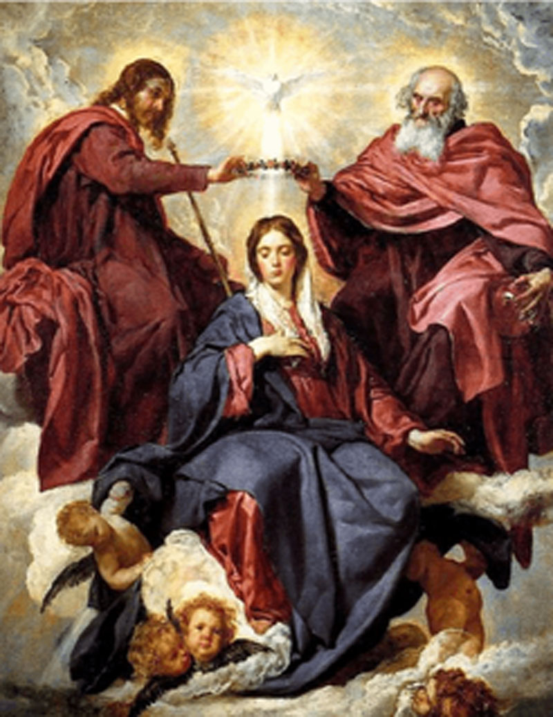 委拉斯凯兹巴洛克绘画作品《圣母加冕》