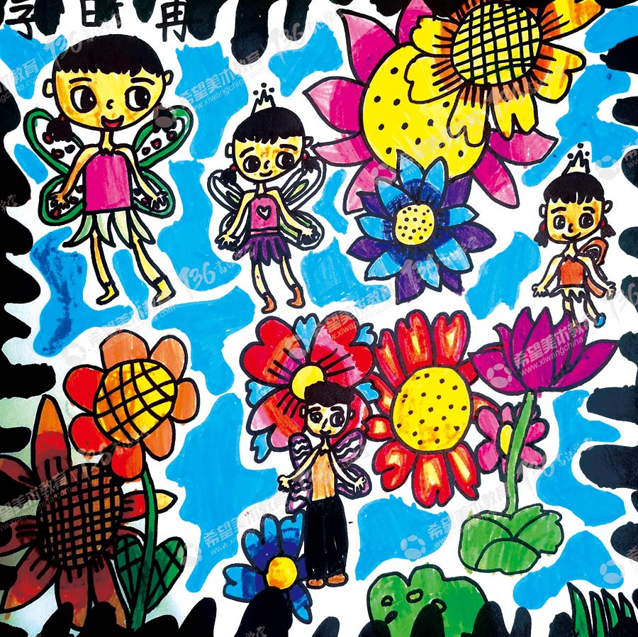 五彩缤纷的创意儿童画作品