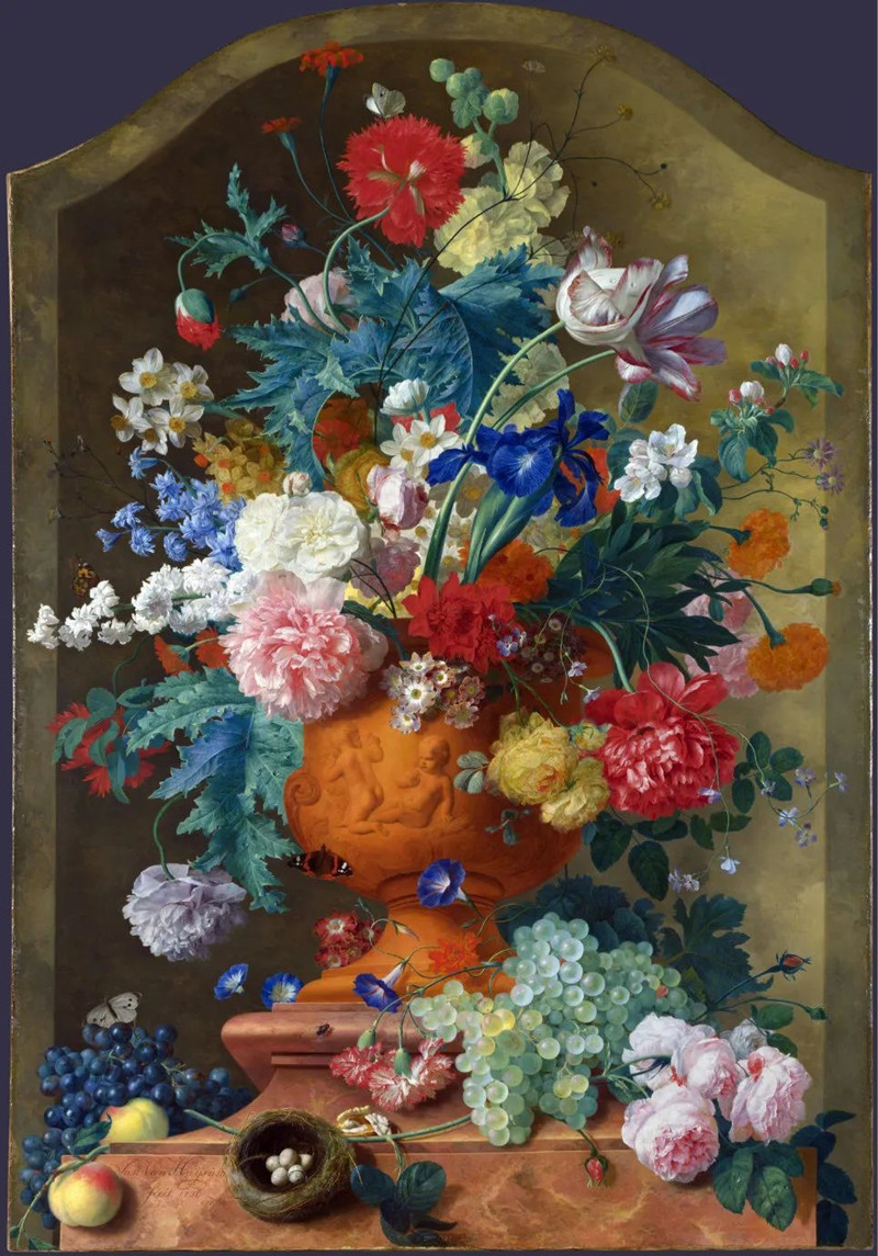 扬·凡·海瑟姆世界名画《陶土花瓶里的花》.jpg