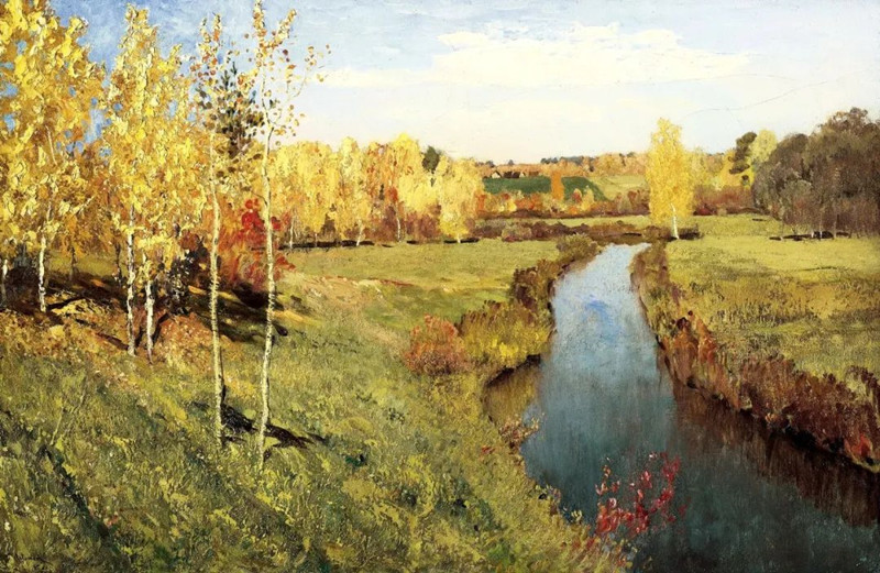 伊萨克·伊利奇·列维坦世界名画《金色的秋天》.jpg