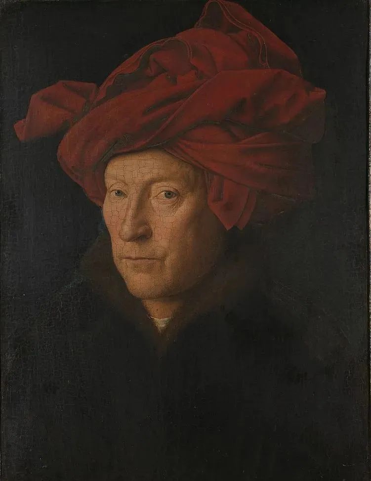 扬·凡·艾克世界名画《包着红头巾的男子》.jpg