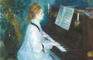 雷诺阿-《弹钢琴的年轻女子》